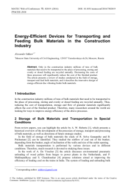 Energy-Efficient Devices for Transporting and Feeding Bulk
