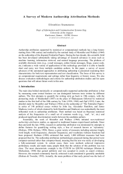 A Survey of Modern Authorship Attribution Methods