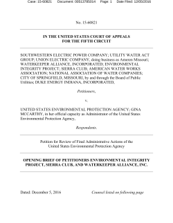 No. 15-60821 IN THE UNITED STATES COURT OF APPEALS FOR