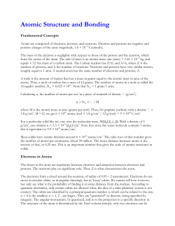 Atomic Structure and Bonding