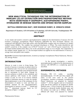 new analytical technique for the determination of mercury (ii)