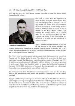 (10-4-1-3) Brian Esmond Piccione 1939 &ndash; 1945 World War Story told