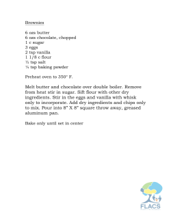 Melt butter and chocolate over double boiler. Remove from heat stir