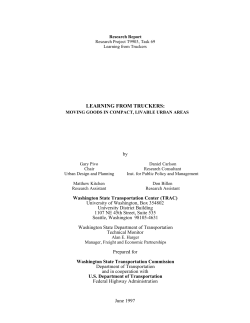 learning from truckers - College of Architecture, Planning