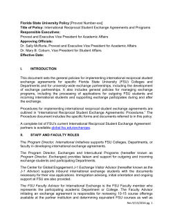 International Reciprocal Student Exchange Agreements and