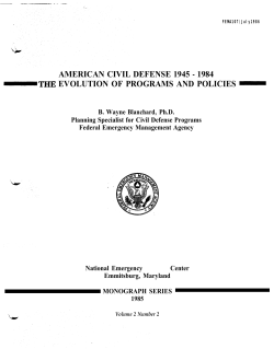 the american civil defense 1945 - 1984 evolution of