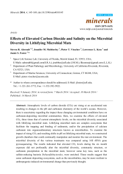 Effects of Elevated Carbon Dioxide and Salinity on the Microbial