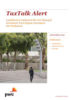 The New Managed Investment Trust Regime
