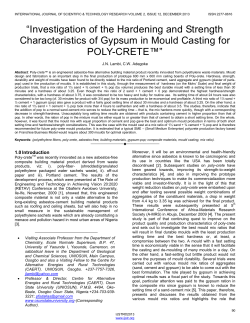 Investigation Of The Hardening And Strength Characteristics Of
