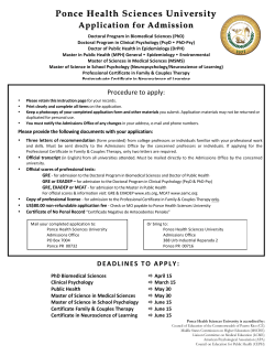 PhD in Biomedical Sciences - Ponce Health Sciences University