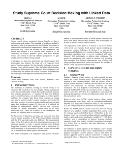 Study Supreme Court Decision Making with Linked Data