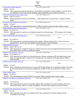 Summary : OPD conducted an enforcement stop on a black 2003