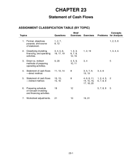 CHAPTER 23 Statement of Cash Flows