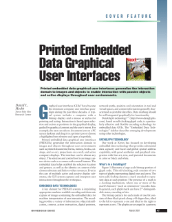 Printed Embedded Data Graphical User Interfaces