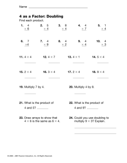 4 as a Factor: Doubling