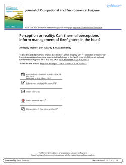 Perception or reality: Can thermal perceptions inform management