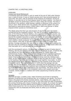 CHAPTER TWO: A CHRISTMAS CAROL OVERVIEW Context and