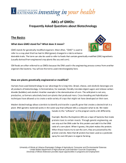 ABCs of GMOs - University of Illinois Extension