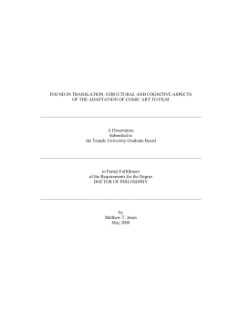 found in translation: structural and cognitive aspects of the