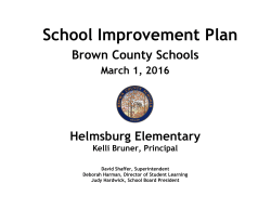 School Plans - Brown County Schools