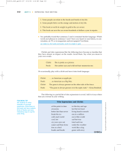Trite Expressions and Cliches