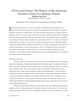 Of Iron and Ozone: The History of the American Summer Colony in