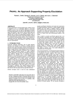 Propel: an approach supporting property elucidation