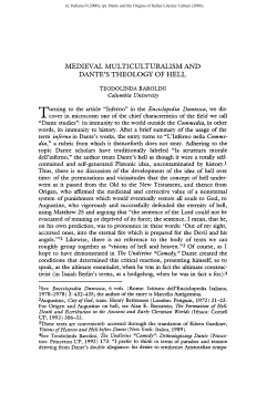 medieval multiculturalism and dante`s theology of hell