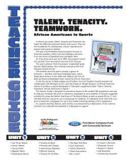 talent. tenacity. teamwork.