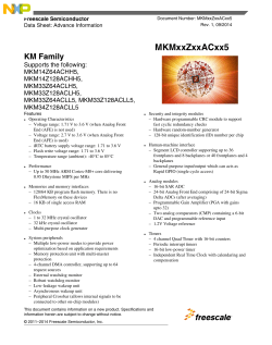 Kinetis KM: 50MHz Cortex-M0+ 64-128KB Flash (44-100pin)