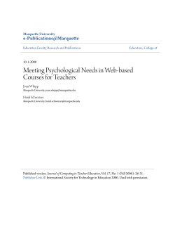 Meeting Psychological Needs in Web