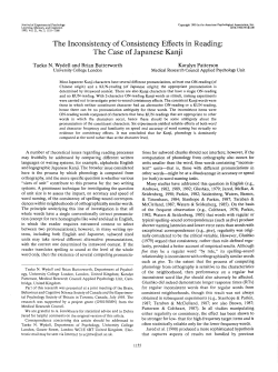 The Inconsistency of Consistency Effects in Reading: The Case of