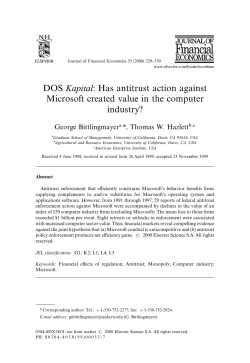 DOS Kapital: Has antitrust action against Microsoft created value in
