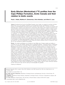 Early Silurian (Wenlockian) 13C profiles from the Cape Phillips