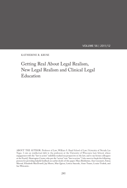Getting real about Legal realism, new Legal realism and Clinical