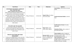No. Panel Name Date Time Moderator Speakers 1 CONVERGENT