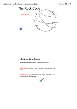 sedimentary and metamorphic rocks.notebook