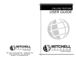 Calling Feature User Guide