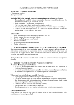 PACKAGE LEAFLET: INFORMATION FOR THE USER HYDROGEN