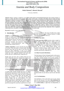 Anemia and Body composition - International Journal of Science