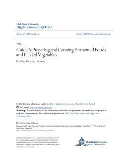 Guide 6, Preparing and Canning Fermented Foods and Pickled