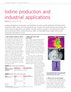 Iodine production and industrial applications