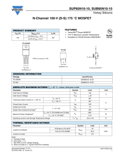 SUP85N10-10, SUB85N10-10 N-Channel 100-V (D