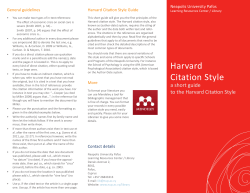 Harvard Citation Style