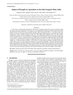 Impact of Drought on Agriculture in the Indo