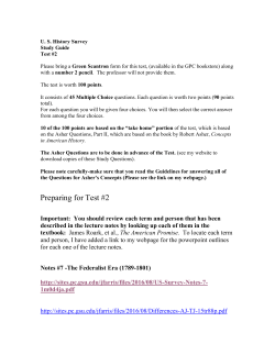 Preparing for Test #2