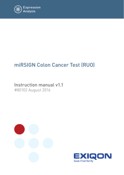 miRSIGN Colon Cancer Test (RUO)