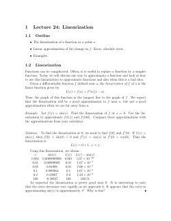 Linear approximation