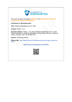 Presented version - NECTAR - The University of Northampton