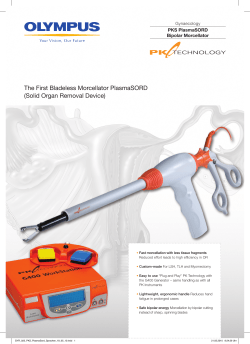 The First Bladeless Morcellator PlasmaSORD (Solid